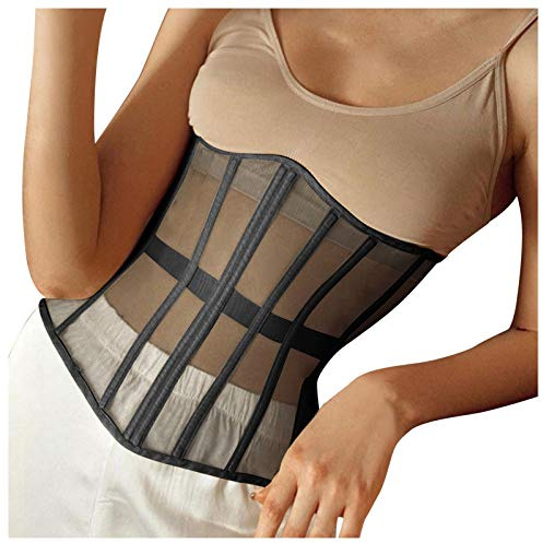 TDEOK Camiseta amarilla para mujer, transpirable, sexy, cinturón moldeador para mujer, forma de cuerpo, blusa de fiesta, tops para mujer