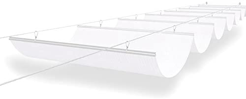 Toile d'ombrage pour cour, jardin, résistante à l'eau, légère et rétractable, pour pergola, toit de pergola, 1,3 x 10 m, idéal pour protection solaire