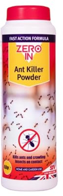 Zero in Ant Killer Powder Fast-Acting, Long-Lasting Solution for Eliminating Ants & Nests – Easy to Apply, Powerful Ant Control for Home, Garden & Outdoor Use –450g