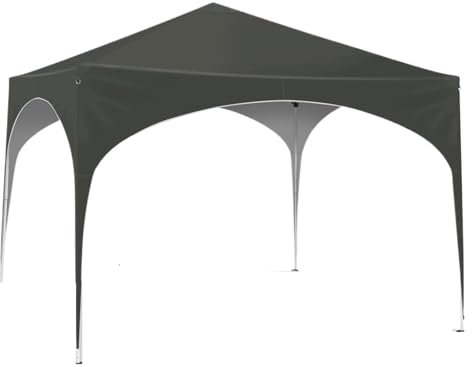 MNEVZX Car awning 3x3m Party Tent Garden Gazebo Pop-Up Pavilion With Semicircle Roof For Outdoor Waterproof Collapsible Canopy Portable Garage(Grey)