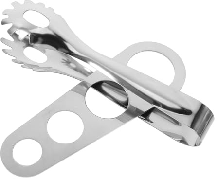 HOLIDYOYO Pince à Pâtes En Acier Inoxydable Et Cuillère Égouttoir à Spaghetti Cuisine, Ensemble Multi-tailles, Ustensiles De Service Ergonomiques, Manipulation Précise Des Pâtes