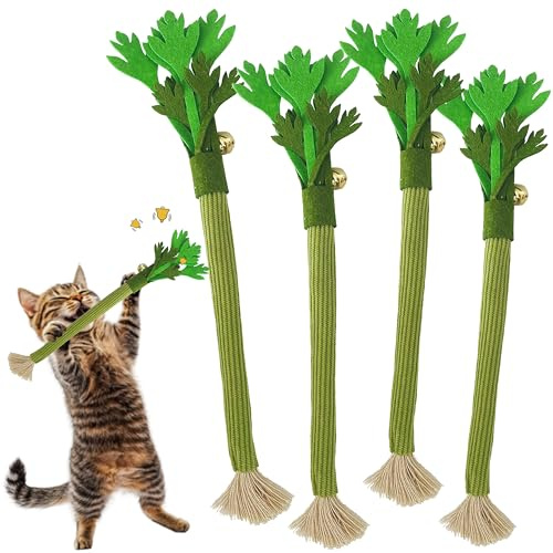 LEKEWPET Cat Chew Toy - Catnip Alternative Silver Vine Toy, Soft-Coated Dental Chew for Kittens & Cats