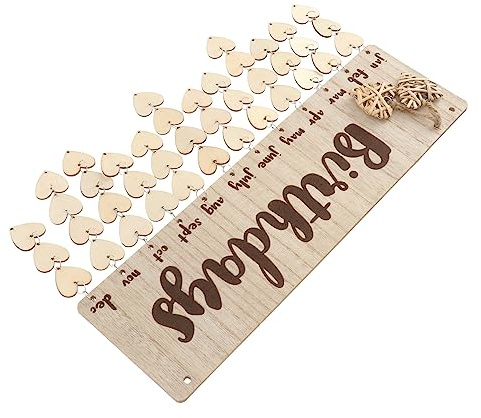 BESTYASH Holz-würfel-wandkalender Holz-Countdown-deko Holz-Countdown-wandkalender Kalenderanhänger Aus Holz Holz-wandbehang