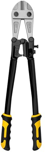 GRENPRO 18 Bolt Cutter, CRV Chrome Vanadium Steel Blade, Yellow & Black Non-Slip Handle for Cutting Chain, Wire, Screw, Rivet