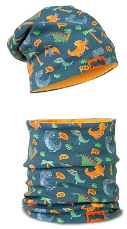 Reusch Mütze & Schal Set Kinder | 2-8 Jahre | warm & weich | mit Baumwolle | Beanie mit Fleece & Loop-Schal für Jungen & Mädchen, ideal für Frühling, Herbst & milde Wintertage, Kids Hat and Scarf Set