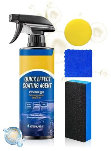 Agente de Recubrimiento de Efecto Rápido | Multifuncional Impermeable Acción Rápida Con Esponja - Recubrimiento con en Spray para Coche - Para Mantenimiento Protección Conducción Exterior Limpieza Dia