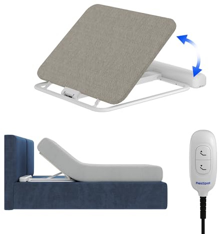 FLEXISPOT Elektrischer Bettrahmen 0–60° verstellbar, geräuscharm leistungsstarker Motor, elektrisch Verstellbarer Lift für Lattenroste & Matratzen, für alle Betten & Boxspringbetten Grau