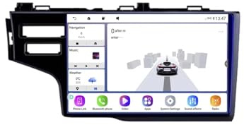 Autoradio Car Navigation per Fit 3 GP GK 2015-2020 Telecamera di Backup, Stereo Auto con Navigazione Gps, Controllo Vocale, Schermo Touch, Bluetooth, 8 Nucleo 6G+128G