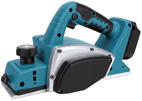 Zunate Pialla Elettrica a Batteria, Pialla a Mano Senza Spazzole da 15000 Giri/min, Elettrica con profondità di Taglio di 2 Mm per la Lavorazione del Legno, Porte, Mobili