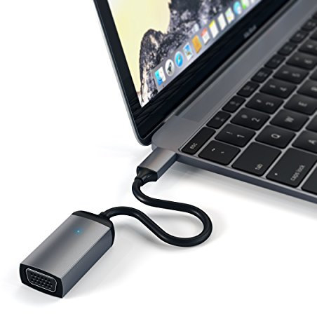 Satechi Adaptateur de Câble USB-C vers VGA 1080p@60Hz pour MacBook Air & Pro M5 M4, PC Portable, Tablette, iPad et Plus – Gris Sidéral