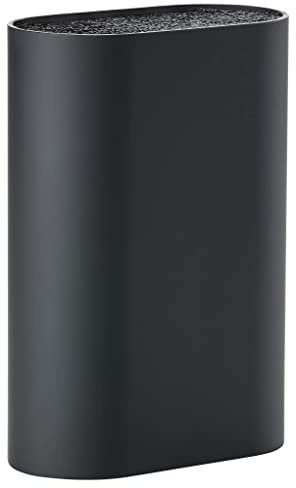 Zone Denmark Singles Messerblock ohne Messer, Knife Block, Messerhalter, Messerständer, Aufbewahrung von allen Messern, 17 x 9 cm, Höhe 24 cm, Schwarz