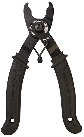 Kettenverschlussglied Spezialzange, zum Öffnen von Verschlussgliedern, KMC Zange, Non-Slip Griff, Stahl, schwarz