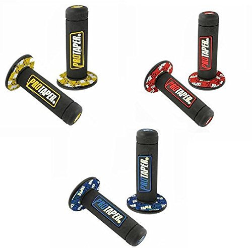 JenNiFer Poignées De Frein en Caoutchouc pour Guidon Moto Pit Bike 7/8 Pouces - Rouge