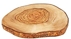 Hochwertige Olivenholz Rinden Baumscheibe rustikal - Ø 7-12 cm von NATUREHOME – Besonders nachhaltig dekorieren – Untersetzer mit Stil