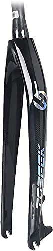 Forcella Anteriore Per MTB T800 Forcella Rigida Per Bici Da MTB Completa In Fibra Di Carbonio,Forcella Anteriore Per Bicicletta Ultraleggera,Freno A Disco,9MM Sgancio Rapido A,26