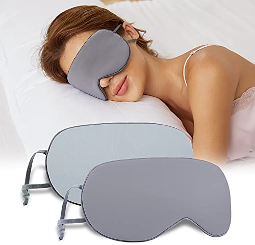 Sovmask för kvinnor och män, dubbelsidig användbar sovmask, silke, sovglasögon, bekväm sömn för hem och resor