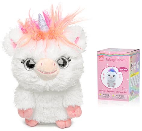 YH YUHUNG Unicornio de Peluche Que Habla y Repite - Juguete de Imitación Con Voz Clara para Niñas