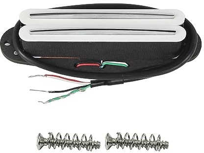 FLEOR Alnik 5 Hot Rail Humbucker Tonabnehmer in Single-Coil-Größe 9-10K Humbucker Weiß Fit ST SQ TL TEgitarre