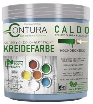 Contura BeGreen 250ml. Kreidefarbe Shabby Chic Möbellack Lack Möbel Farbe Holzlack Natur (30 Taubenblau)