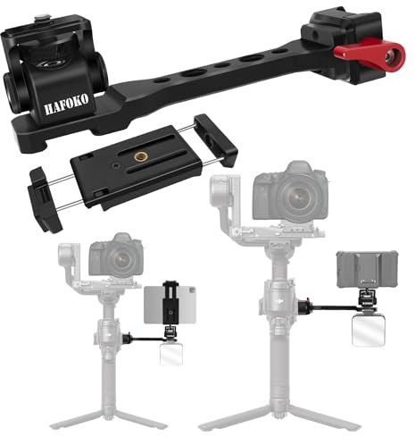 HAFOKO RS4 Telefon Halter RS3 Monitor Einhängen Erweiterung Griff W Tablette Einhängen Telefon Adapter Kompatibel für DJI RS4/RS4 PRO/Ronin S3/RS3 PRO/RS3 Mini/Ronin RS2/RSC2 Gimbal Stabilisator