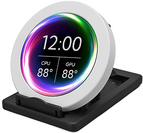 ciciglow 2.8 AIO Computer Temp Monitor, CPU Cooler LCD Display Upgrade Kit for Water Cooling Systems, PC Sensor Panel for PC Computer Accessories in Side Prebuilt Gaming PC Parts ARGB Case