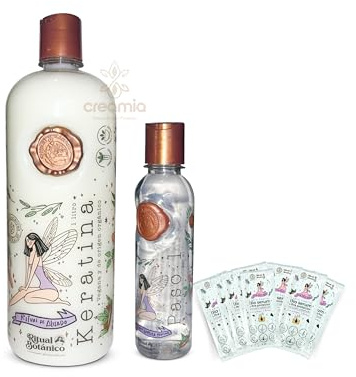 Ritual Botanico Keratina Organica de 1 Litro, Organic Hair relaxer, Home kit hair relaxer, Natural Keratin. (Big, 42.26 oz), white