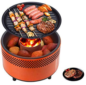 Parrilla de carbón, horno de carbón, mini hogar, barbacoa portátil sin humo, estante a la parrilla a prueba de viento