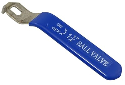 PZRT Mango de válvula de bola de acero inoxidable, mango de válvula de bola de dos piezas, mango de grifo de interruptor de llave de tubería de fontanería, mango de palanca de hierro cromado de