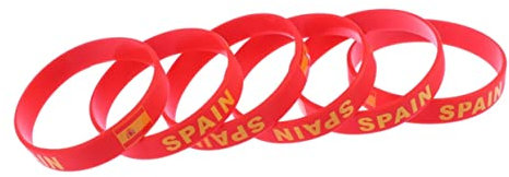 BRIGHTFUFU Silikonarmband 6er-pack Länderflaggen-armbänder Für Fußballfestivals