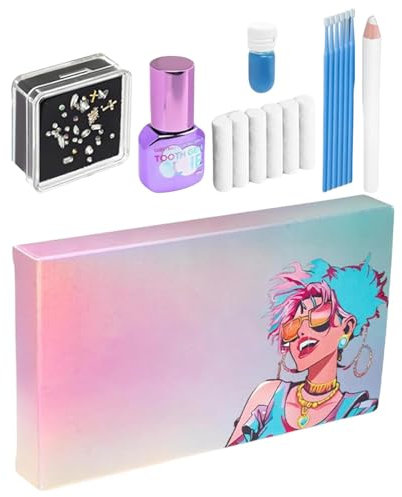 GkgWuxf Zahn Edelstein Set, Zahnschmuck Zahnstein Schmuck, Zahnstein Tooth Gem Zahn Edelstein Schmuck Zahn Edelstein Set, Zahnschmuck Set Mit Kleber, Zahnschmuck Dekorations Set