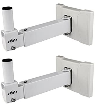 MIROOOO Support d'enceinte Support de Haut-Parleur Mural Support de Support vidéo Media Support Support de Haut-Parleur Supports d'enceintes et Supports Multimédias(White,2)