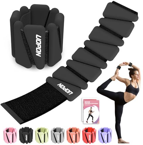 Wrist Ankle Weights for Women Set of 2, Adjustable Silicone Weighted Bangles, Wearable Ultra-durable Strips Weight Bracelet 4 lbs for Yoga, Pilates, Barre, Walking, Arm & Leg Workout
