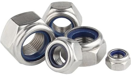 Aqxypas 1/5/ 10/20 stücke M2 M 2,5 M3 M4 M5 M6 M8 M10 M12 M14 M16 M18 M20 M22 304 Edelstahl Nylon Selbst-lock Sechskantmuttern Kontermutter DIN985(M5 x20pcs)