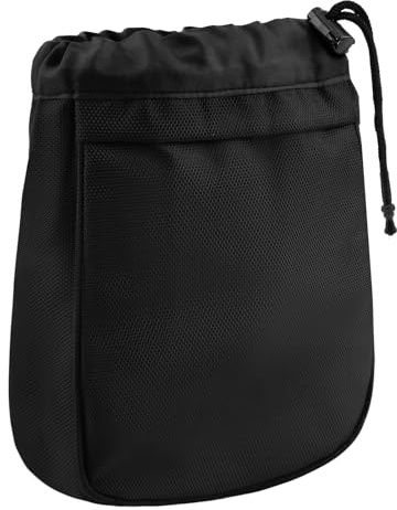 Golf-Wertsachen-Tasche, Golftee-Tasche mit Kordelzug, Nylon-Golf-Zubehörtasche für Damen und Herren (schwarz), Schwarz