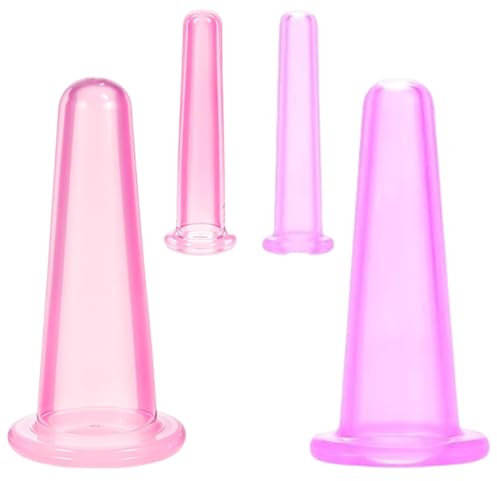 EIH1 4 Piezas Juego de ventosas de silicona, Kit de ventosas de masaje, Copa anticelulítica