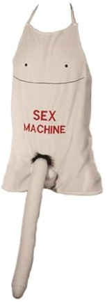 Seaside No.64 Schürze Sex Machine mit Plüsch-Penis – ca. 52 cm – Partygag | Geschenkartikel erotischer Kochabend - XXL Glied, JGA – Chefkoch Küche – Kochschürze Backschürze, Grillschürze, Kittel