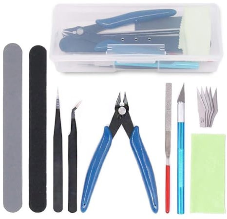 Modèle Outils Kit, Outils de Modélisme, 9 Pièces Modeleur Basic Outils Craft Set, Ensemble d'outils de Fabrication de Modèles, Modèle Outils de Loisirs Kit pour L'assemblage, Construction de Modèles