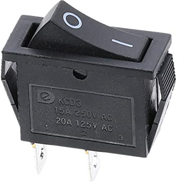 Interrupteur à bascule KCD3 220V ON/OFF SPST, interrupteur à bascule unipolaire, unidirectionnel, 2 positions, 20A, 125vac, avec lumière LED(2p)