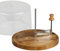 Kesper Rabot à fromage avec couvercle - Bois d'acacia certifié FSC - 21,7 cm de diamètre - Idéal pour le thé de moine