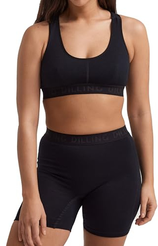 Dilling Damen Sport BH aus Merinowolle - Schwarz 38