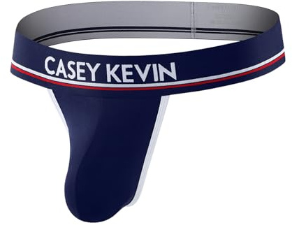 Casey Kevin Jockstrap herr stringtrosa sexig stringtrosa suspension underkläder andas sport jock, C6-marinblå, XL