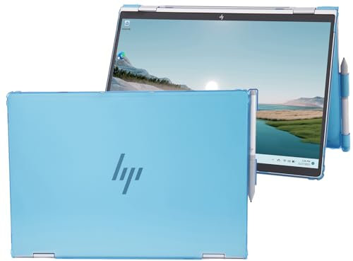 mCover Étui uniquement compatible avec ordinateur portable Windows 2 en 1 HP Elite x360 1040 G11 2024 ~ 2025 14 (ne convient pas aux autres modèles HP) - Aqua
