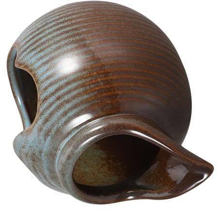 BATHVEVE Fountain Spitter Ceramic Jar with Open Top for Hydroponic Plants Tabletop Waterfall Decor for Indoor and Outdoor Spaces Enhances Aesthetic Appeal and Space Beauty