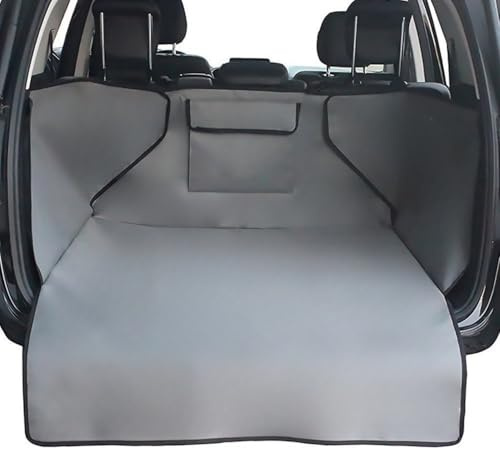 Ventoluxl Kofferraumschutz Hund für Opel Mokka A Mokka X 2012-2019, Kofferraumschutz Hund mit Ladekantenschutz Hundedecke Auto Kofferraum Schutzmatte(Gray,132 * 104)