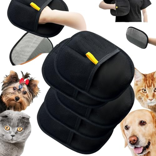 Fellmagnet 2025 - Guanti per la cura del pelo double face per gatti e cani, depilazione antistatica su divano e vestiti, riutilizzabili con funzione massaggiante per pelliccia di animali lucidi, 5