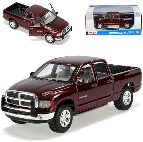 Generisch Dodge Ram Quad Cab Rot Pick-up 2002-2009 1/24 Modell Auto