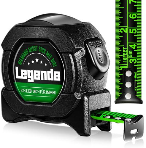SunmeiTrad Gifts for Men Dad Man, Funny Christmas Gifts Gift Tape Measure Gadgets Birthday Gift Christmas Advent Calendar Filling Men (5 m / 16 ft Black)