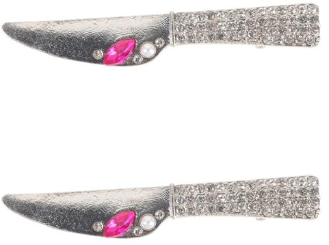 VICASKY 2 Pièces Pince à Cheveux avec Accessoires Capillaires Créatifs Pinces à Cheveux Miniatures Forme de Couteau Élégant