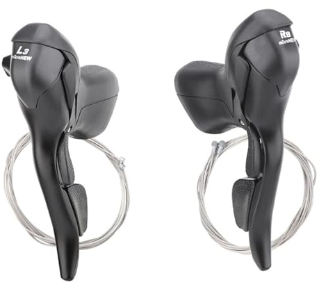 Dottduya Bremshebel Fahrrad Schalthebel Duals Control-Radfahren 3x7 8 9 10 Gang-Schaltung Fahrrad Duals Control Hebel Rennrad Schalthebel Kompatibel für Lenker