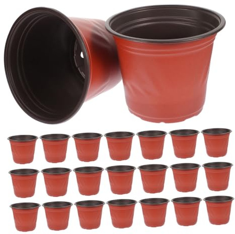 Toyvian Macetas para Suculentas Bicolor Pequeñas 60 Unidades para Interior y Vivero, Plástico Ligero Compacto Adecuado para Cultivo y Decoración Oficina y Hogar